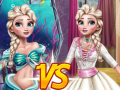 Žaidimas Elsa Mermaid Vs Princess