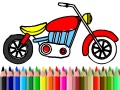 Žaidimas Back To School: Motorbike Coloring