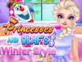 Žaidimas Princesses And Olaf's Winter Style