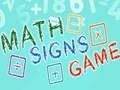 Žaidimas Math Signs Game
