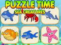 Žaidimas Puzzle Time Sea Creatures