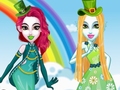 Žaidimas Green Vs Rainbow Fashion Battle