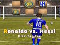 Žaidimas Messi vs Ronaldo Kick Tac Toe
