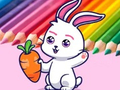 Žaidimas Coloring Book: Rabbit Pull Up Carrot