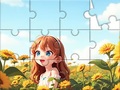 Žaidimas Jigsaw Puzzle: Sunflower Girl