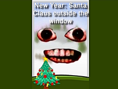 Žaidimas New Year: Santa Claus outside the window