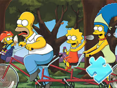 Žaidimas Jigsaw Puzzle: Simpson Family Riding