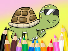 Žaidimas Coloring Book: Sunglasses Turtle