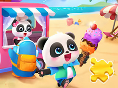 Žaidimas Jigsaw Puzzle: Baby Panda Ice Cream Car