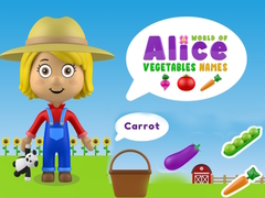 Žaidimas World of Alice Vegetables Names