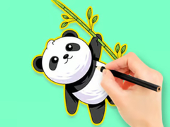 Žaidimas Coloring Book: Panda Eat Bamboo