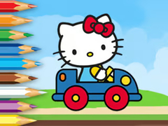 Žaidimas Coloring Book: Hello Kitty Driving Car