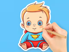 Žaidimas Coloring Book: Cute Super Baby