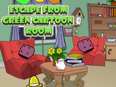 Žaidimas Escape from Green Cartoon Room