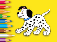 Žaidimas Coloring Book: Cute Spotted Dog