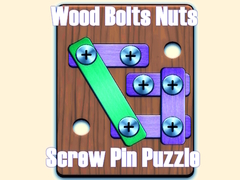 Žaidimas Wood Bolts Nuts Screw Pin Puzzle