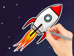 Žaidimas Coloring Book: Flying Rocket