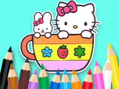 Žaidimas Coloring Book: Kitty Cup