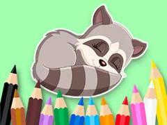 Žaidimas Coloring Book: Baby Raccoon