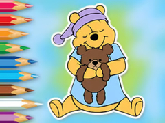 Žaidimas Coloring Book: Winnie With Toy Bear