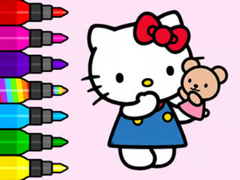 Žaidimas Coloring Book: Hello Kitty Teddy Bear