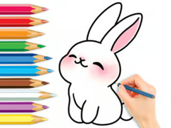 Žaidimas Coloring Book: Cute Rabbit