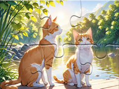 Žaidimas Jigsaw Puzzle: Cats In Pairs