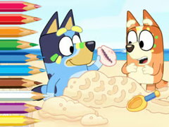 Žaidimas Coloring Book: Bluey On The Beach