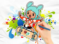 Žaidimas Coloring Book: Toca Boca Skateboard