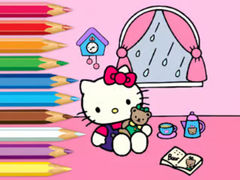 Žaidimas Coloring Book: Hello Kitty Rainy Day