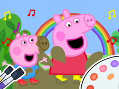 Žaidimas Coloring Book: Peppa Pig Muddy Funny