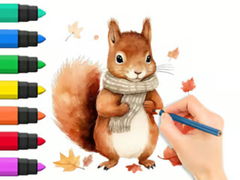 Žaidimas Coloring Book: Autumn Squirrel