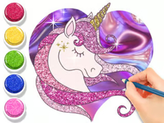 Žaidimas Coloring Book: Glowing Unicorn