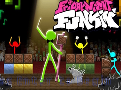 Žaidimas FNF Rush E : Animation vs. Minecraft