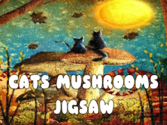 Žaidimas Cats Mushrooms Jigsaw