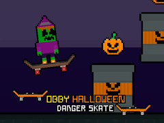 Žaidimas Obby Halloween Danger Skate