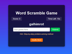 Žaidimas Word Scramble Game Challenge