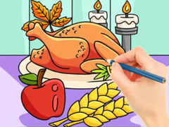 Žaidimas Coloring Book: Thanksgiving Turkey Meal