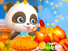 Žaidimas Jigsaw Puzzle: Little Panda Thanksgiving Feast