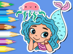 Žaidimas Coloring Book: Jellyfish Mermaid