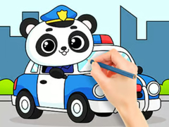 Žaidimas Coloring Book: Police Panda