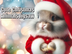 Žaidimas Cute Christmas Animals Jigsaw