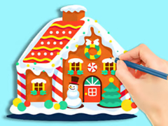 Žaidimas Coloring Book: Gingerbread Hut