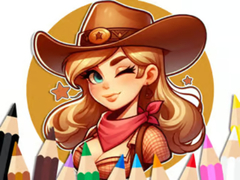 Žaidimas Coloring Book: Cowgirl