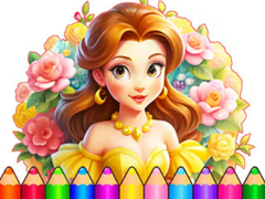 Žaidimas Coloring Book: Flower Dress Up