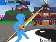 Žaidimas Obby Stickman  On Swords