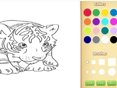 Žaidimas Baby Tiger Coloring Book