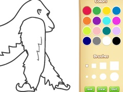 Žaidimas Gorilla Coloring Book for Kids