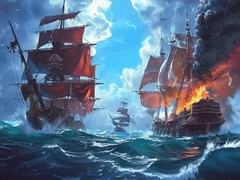 Žaidimas Pirate Ships: Build and Fight