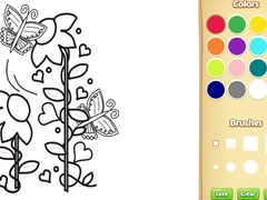 Žaidimas Butterflies and Flowers Coloring Book for Kids